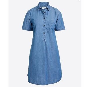 J.Crew Mercantile Women's Blue Chambray Shirtdress Size Medium